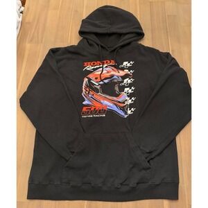 Honda Racing 500 Helmet Graphic Black‎ Hoodie Sweatshirt XL Men